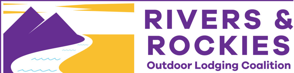 Logo for Rivers & Rockies Outdoor Lodging Coalition RROLC